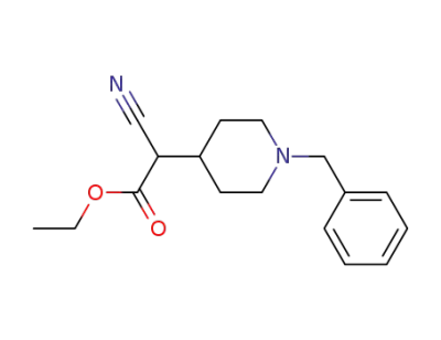 ethyl α-cyano-1-(phenylmethyl)-4-piperidineacetate